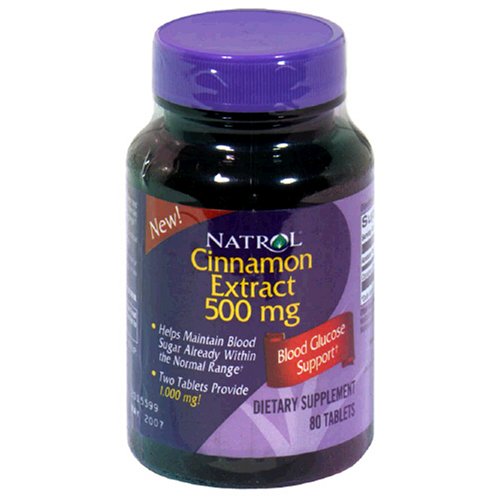 Natrol Cinnamon Extract 500mg, 80 Tablets