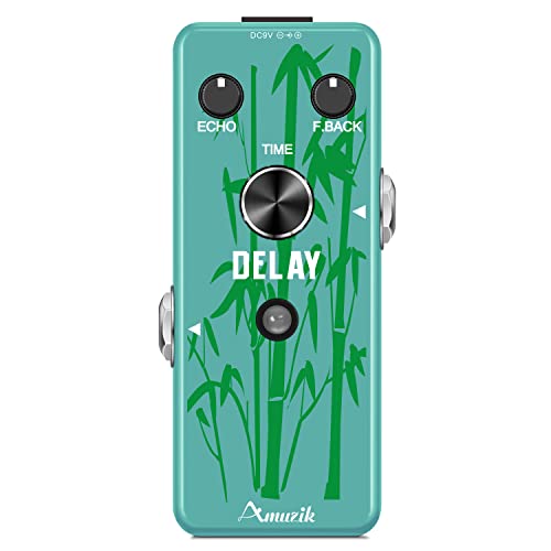 Amuzik Analog Delay Pedal Guitar Delay Effects Pedals Vintage Delay Effect with True Bypass Full Metal Shell Switching