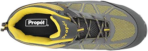 Propét Men's Seeley Construction Boot, Grey/Yellow, 9.5 D US | Image 4