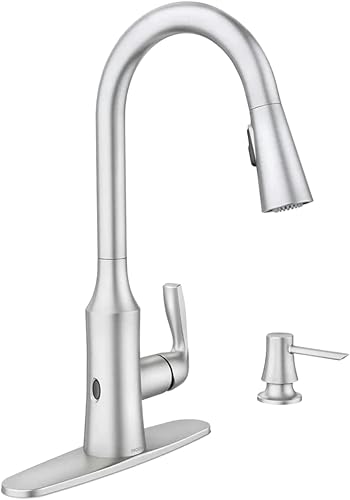 MotionSense Wave Activación sin contacto Pulldown Kitchen Faucet Moen Resistencia a las manchas - Acabado inoxidable