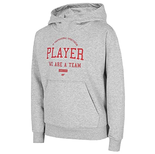 Sweat-shirt garçon 4F en coton avec capuche confortable pour enfant