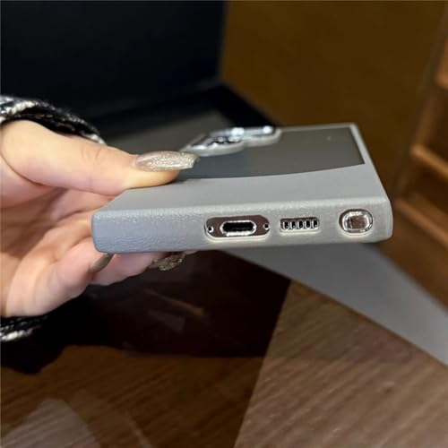 Coque antichoc pour Samsung S23 FE transparente en cuir gris durable - 5