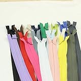 Xuccus Alipress 40cm Invisible Zippers 50PCS 3# DIY Nylon Coil Zipper for Sewing Cushion/Back Tailor Tools - (Size: 40cm, Length: 40cm)