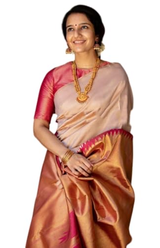 Image of Flosive Grand Banarasi Wedding Silk Saree with Rich Golden Zari Weave and Authentic Traditional Patterns
