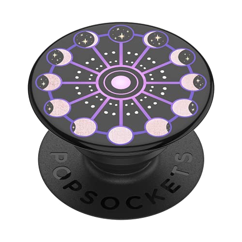 PopSockets: PopGrip com tampa trocável para telefones e tablets – Ciclo lunar (brilhante)