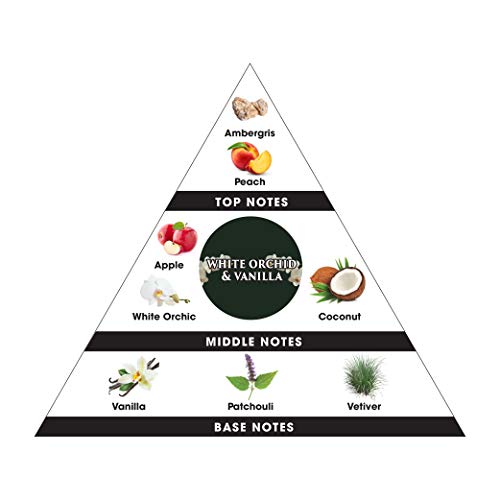 Ecoaroma White Orchid & Vanilla Luxury Scented Coco-Soy Jar Candles Organic Coconut Soy Aromatherapy Candles Highly Scented Home Decorative Fragrance Gifts Hand Poured 2 Wicks 10 Oz #TOP3