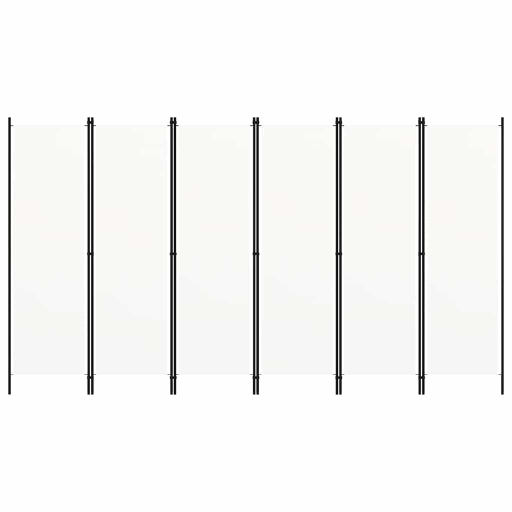 6 pezzi. Divisorio bianco, 300 x 180 cm