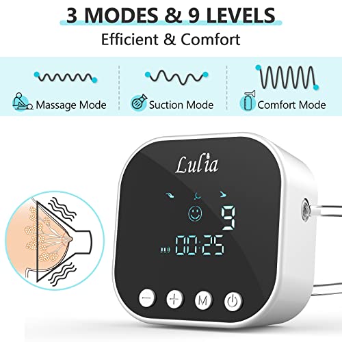 Double Electric Breast Pump,Portable Strong Suction Breastfeeding Pump With 2 Sizes Of Flange, 3 Modes & 9 Levels,Mechanical Keys,Quiet Pump For Travel&Home,Bpa Free #TOP1