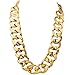 DaNaRaa Men's Chunky Necklace, Rapper Fake Gold Chain 90s Hip Hop Fake Gold Necklace Costume Accessory (27.5 Inches1.37inches)