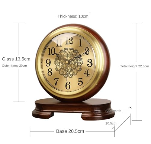 Reloj de escritorio antiguo rústico que funciona con pilas 2