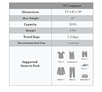 Rockland Pasadena Expandable Spinner Carry-on 19", Black — image 7