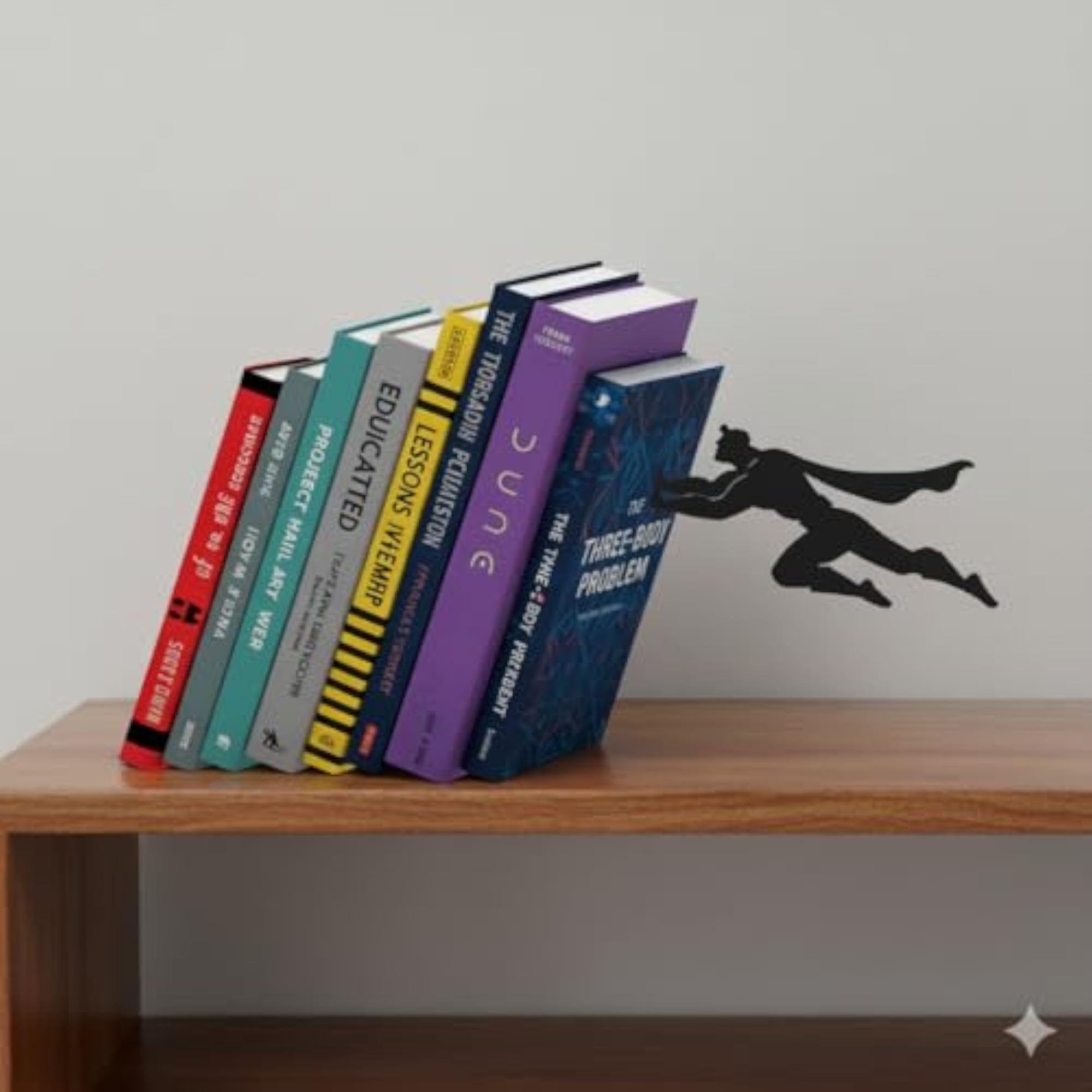 Superhero Book Ends Illusion Metal Bookends for Desk Holder