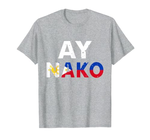 Philippines Tshirt Filipino Vacation Vintage Souvenir Manila T-Shirt, Men, Heather Grey, Large