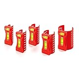 Kapro - 350 Pipe Level Set - 5 Pieces - Spring-Loaded and Snap-On Pipe Level - With Vertical and Hor