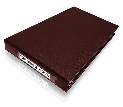 Premium Executive 7 Ring Business Check Binder for 3 on a Page Checks - Large Storage Pouch, Calendar, and Pen Included, | 600 Check / 200 (9" x 13") Sheet Capacity, Burgundy