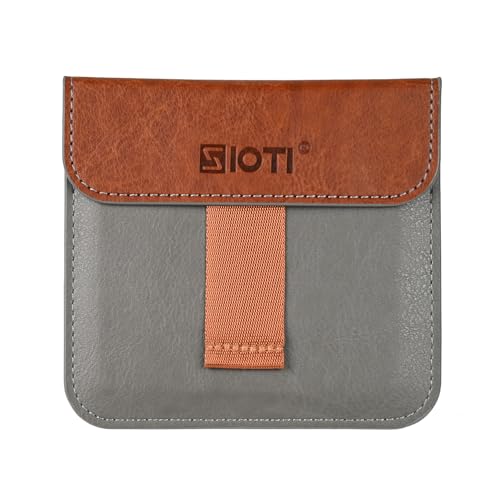 SIOTI Funda cuadrada para filtro de lente de cámara, bolsa de filtro de lente cuadrada, diseño extraíble, material de cuero, compatible con filtro de lente cuadrado de 100 mm x 100 mm x 2 mm