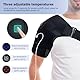 XGOPTS Schulterbandage USB Schulterstütze Verstellbare Schulterwärmer mit 3 Heizstufen Tragbare Schulterbandage Wärme Bandage Schultergurt für Links/Rechts Schulter Schwarz