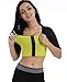 Valentina Womens Hot Thermo Shaper T Shirt, Neoprene Slimming Bodysuit, Workout Sweat Sauna Suit, Body Fat Burner, Best Exercise Trainer for Weight Loss, Black with Front Zip