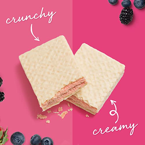 Power Crunch Protein Wafer Bars, High Protein Snacks With Delicious Taste, Wild Berry Cream, 1.4 Ounce (12 Count) #TOP6