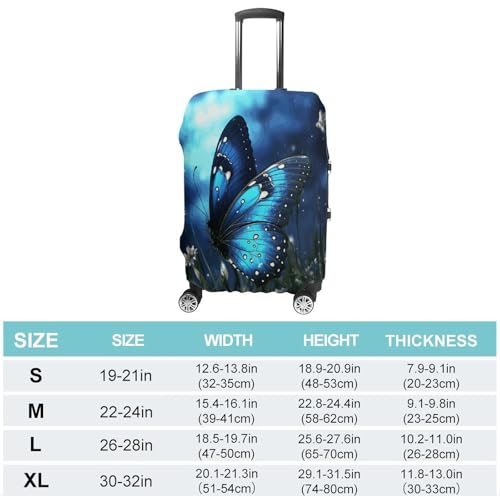 Butterfly Night Travel Luggage Cover Washable Anti-scratch Suitcase Protector Dustproof Protective Cover Case for Wheeled Luggage Fits 19-32 Inch Luggage2
