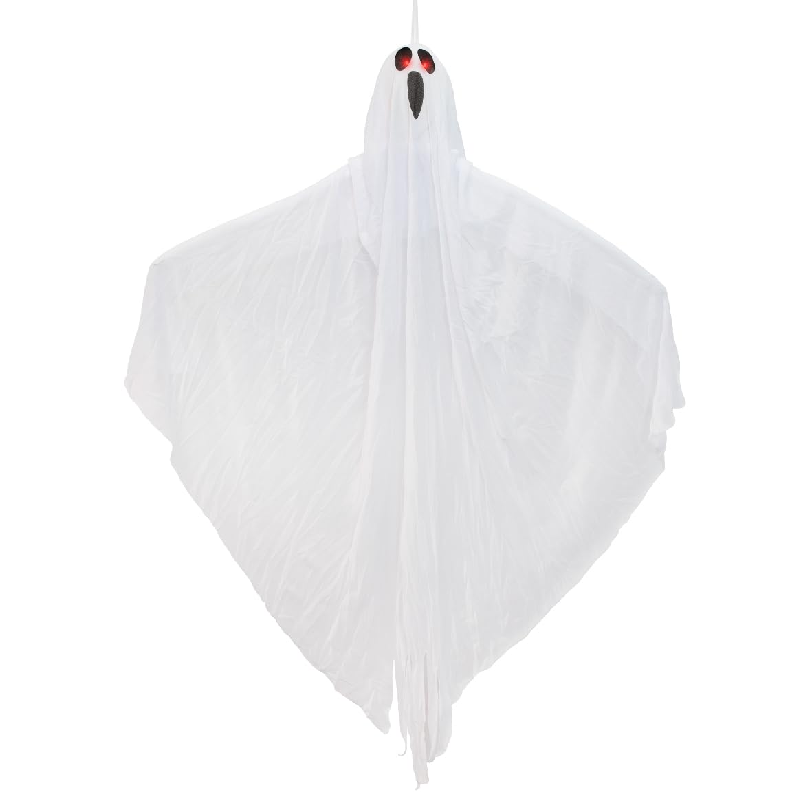 Global Gizmos Hanging Ghost - White - 120cm - Light and Sound - Motion Activated - Halloween Decoration