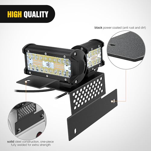 Image of Nilight 2PCS Cowl Pillar Windshield Mounting Brackets for Offroad LED Light Pod Work Light for 2018 2019 2020 2021 2022 2023 2024 2025 2026 Wrangler JL JLU Gladiator JT