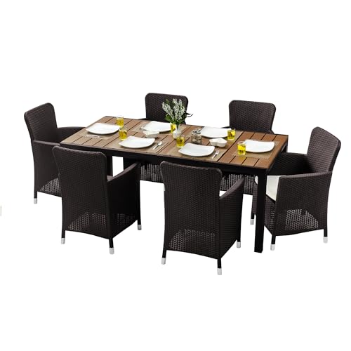 Opiniones y reviews de Muebles para terraza y jardin los más recomendados. 33 MQ Juego De Comedor Exterior Jardin Patio Terraza 6 Puestos