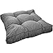 SunDeluxe Cojines para Bancos De Jardín, Sillas, Columpios, Muebles en Palés, Rincón De Lectura o Salón - Diferentes Tallas a Elegir, Color:Gris, Variante:Cojín de Asiento 60x60x10 cm