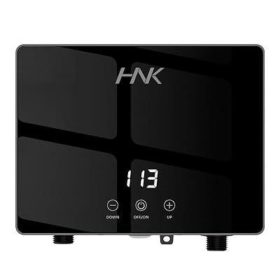 Tankless Water Heater Electric ?110v 0-3500W Whole House Tankless Hot Water Heater with Led Temperature Display for Indoor or Outdoor Black-5 Years Quality Assurance