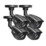 SANNCE 2MP 4*Cámara de Seguridad Domo 1080P Para DVR con Visión Nocturna 100 Pies Cámara de Vigilancia Domo Negra Impermeable Ip66 Para Interiores /Exteriores