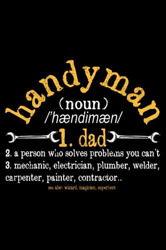 Handyman Definition Description Funny Dad Mechanic Carpenter: Home Improvement Gifts Handyman Diy House | Dot Grid Journal, Notebook or Organizer | ... book, Scheduler, Task Checklist | 6x9 Inches image 2