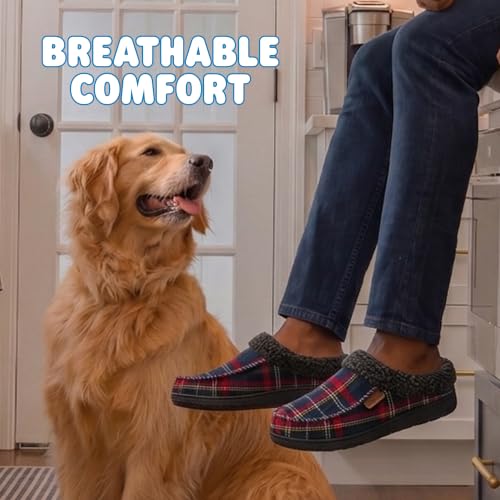 Image of Dearfoams Men's Brendan Indoor /Outdoor Breathable Memory Foam Clog House Shoe with Wide Widths Slipper