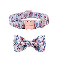 Unique Style Paws Hundehalsband Mit Fliege – Baumwolle, Verstellbar, Goldene Schnalle, Für Kleine Hunde & Katzen