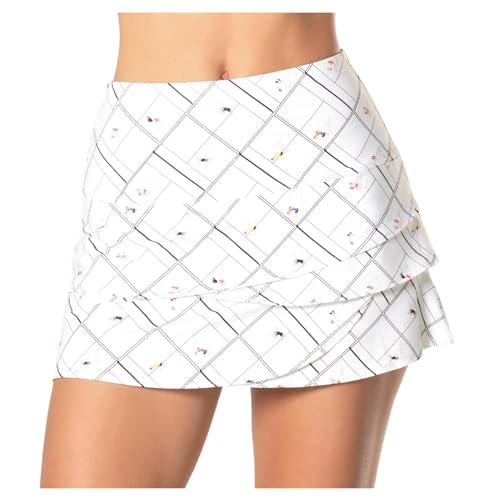 Lucky In Love Women's Long Pickleball Scallop Skirt