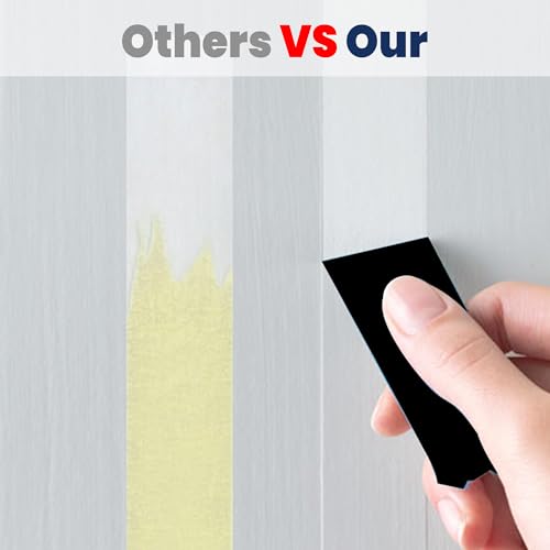Image of Adhes Black Masking Tape, 6 Rolls x 2'' x 55yds, Multi-Surface Painter's Tape for Clean Lines, Residue-Free Removal, Indoor and Outdoor Use