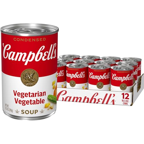 Campbell's Condensed Vegetarian Vegetable Soup, 10.5 oz Can (12 Pack)