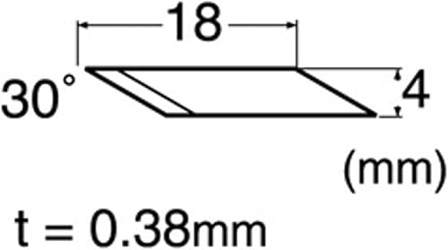 Miniatura 2 de NT Cutter Cuchillas de 30 grados para cuchillo artístico y cortador de círculos, 40 cuchillaspaquete, 1 paquete (BDC-200P)