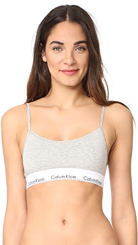 Calvin Klein Women's Modern Cotton Bralette, Grey Heather, M