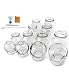 拔罐 12 pcs Thick Glass Cupping Set for Professionals (2 Cups #5~2.87"x4"x3.5") (4 Cups #4~2.5"x3.5"x3") (4 Cups #3~2.25"x3.12"x2.8") (2 Cups #2~2.37"x3"x2") - We Pay Your Sales Tax