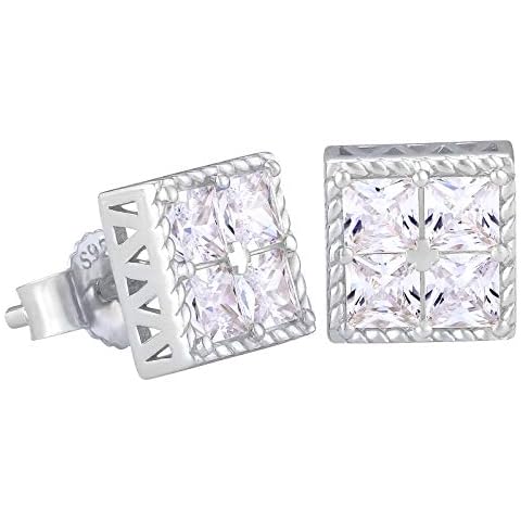 KRKC&CO Gold Plated Diamond Stud Earrings Cover