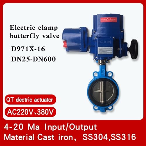 Vanne papillon électrique pour circuit d'eau industrielle DN65 D971X commande 220V