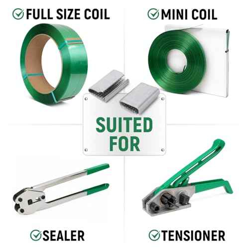 Open Serrated Seals for 5/8" PET Polyester Strapping, Pack of 750 by Paclord - Used condition - Image 5