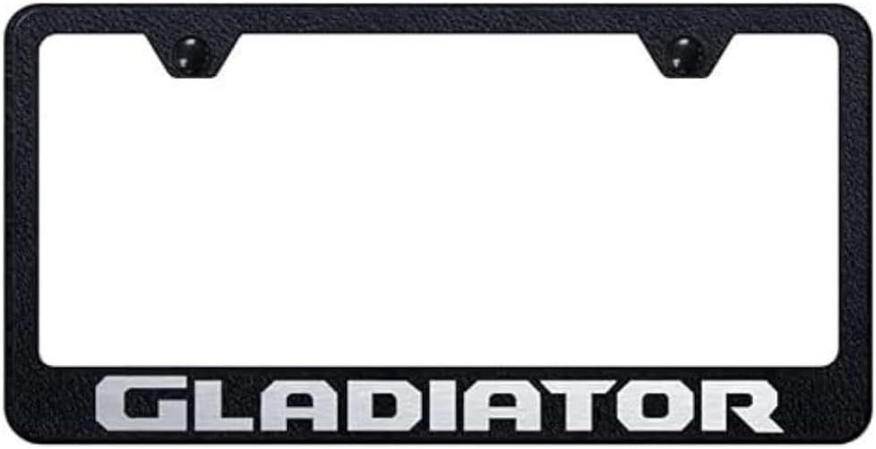Au-TOMOTIVE GOLD Laser Etched Logo Stainless Steel License Plate Frame for Jeep Gladiator (Chrome)