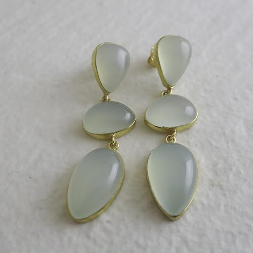 Calcédoine aqua boucles d'oreilles le cadeau d'anniversaire idéal - 2