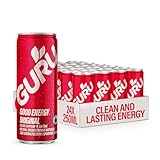 GURU Original Organic Energy Drinks, Clean Energy Drink with Plant Based Natural Caffeine from Green Tea, Gluten Free and Vegan, 100MG Caffeine, Healthy Drinks, 8.4oz (Pack of 24)
