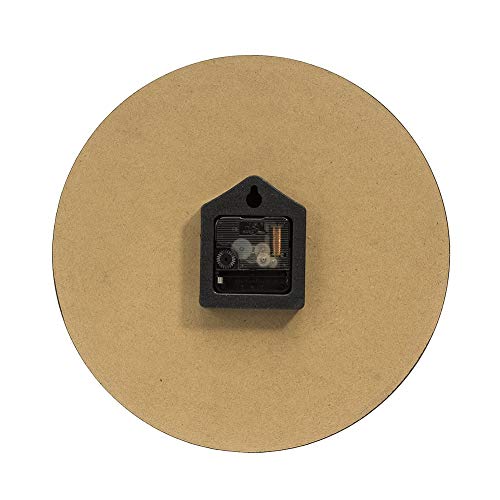 Reloj de pared redondo vintage silencioso de madera 12 pulg miniatura 6