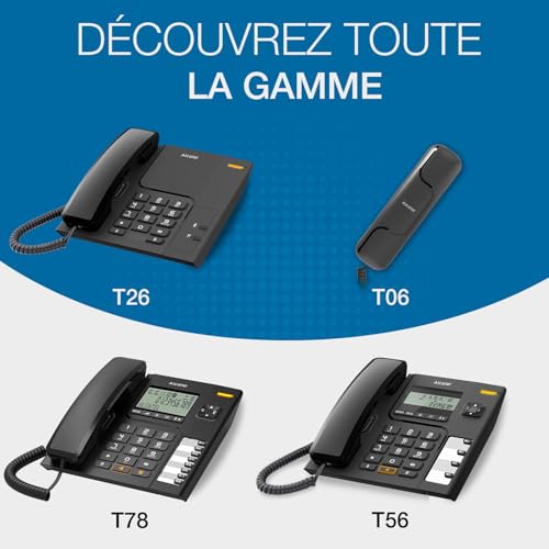 Téléphone Fixe Alcatel TEMPORIS T-26 LED – Indicateur Lumineux, Touche Mute - vue 6