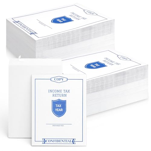 FunooFuno 400 Pcs Income Tax Return Envelopes for Tax Preparers 9 x 12 Inches Open End White Envelopes Large Mailer for Office Business Legal Documents Catalog Paper Mailing