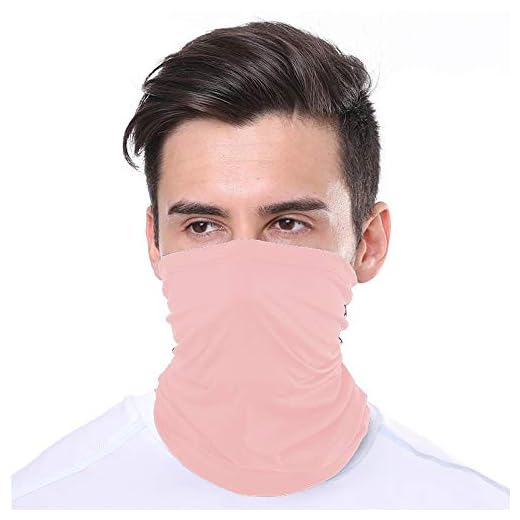 KUNSTIFY Bandana multifunción para hombre y mujer, Pañuelo para el cuello y la cara, protección solar de algodón elástico, transpirable y lavable