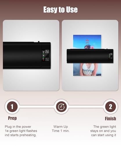 A3 Laminator Machine,13 Inch 9-in-1 Laminating Machine with Laminating Sheets,Thermal Laminator Hot & Cold with Fast Warm Technology for Home,Office or School Supplies,Black